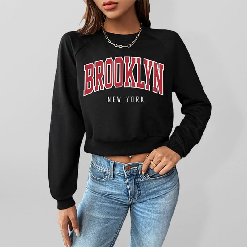 Preppy raglan sweatshirt for women