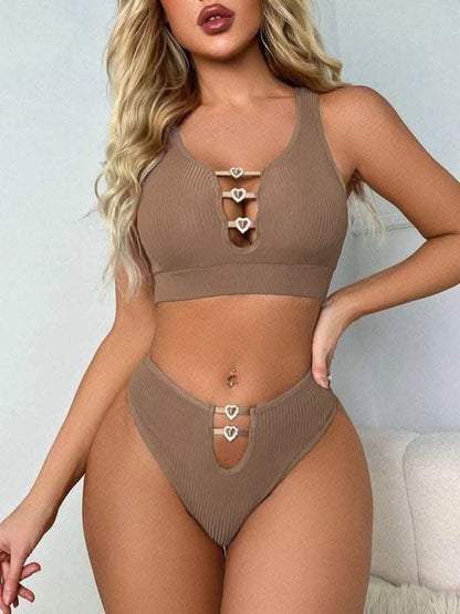 Seductive hollow lace lingerie set