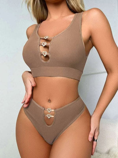 Seductive hollow lace lingerie set