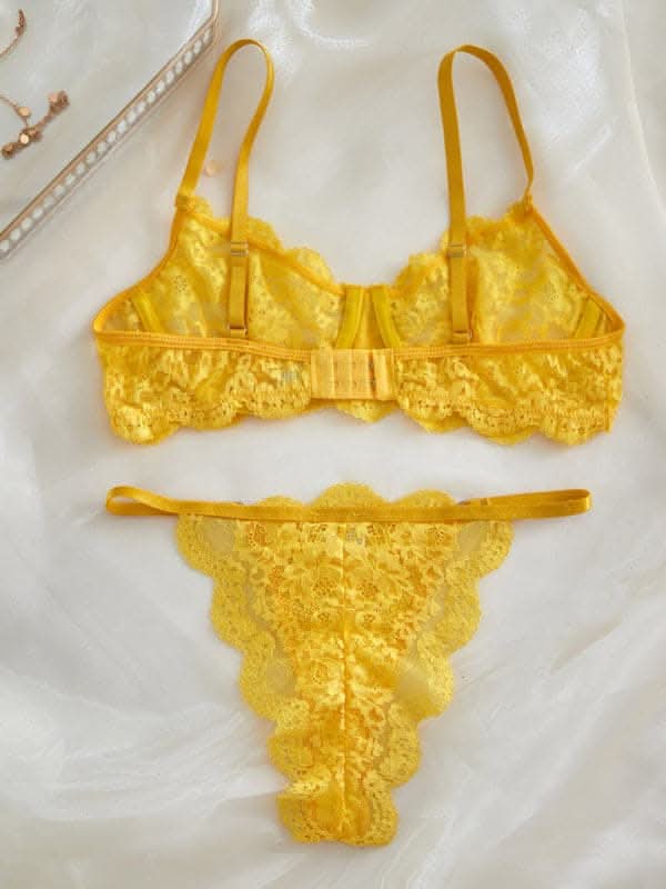 Women's sexy lace see-through sexy lingerie sets.