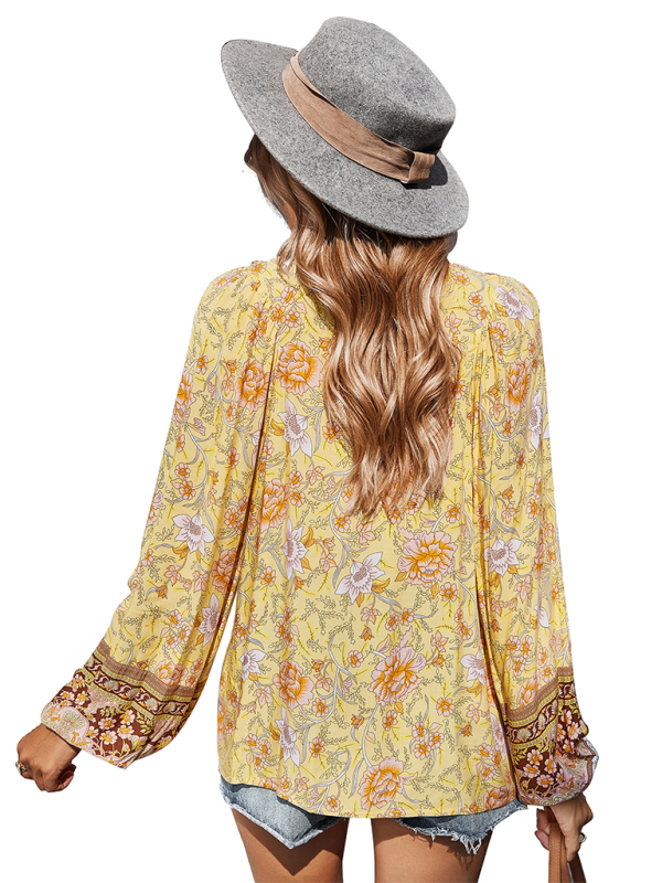 Bohemian paisley blouse for women