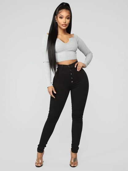 Women's high waist lift jeans