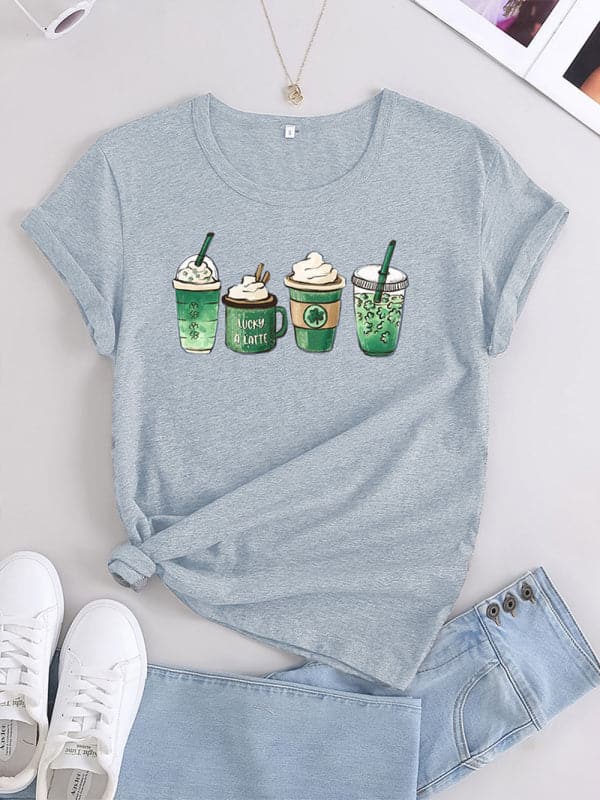 Charming clover tee for women