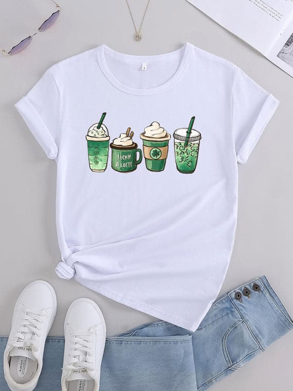 Charming clover tee for women