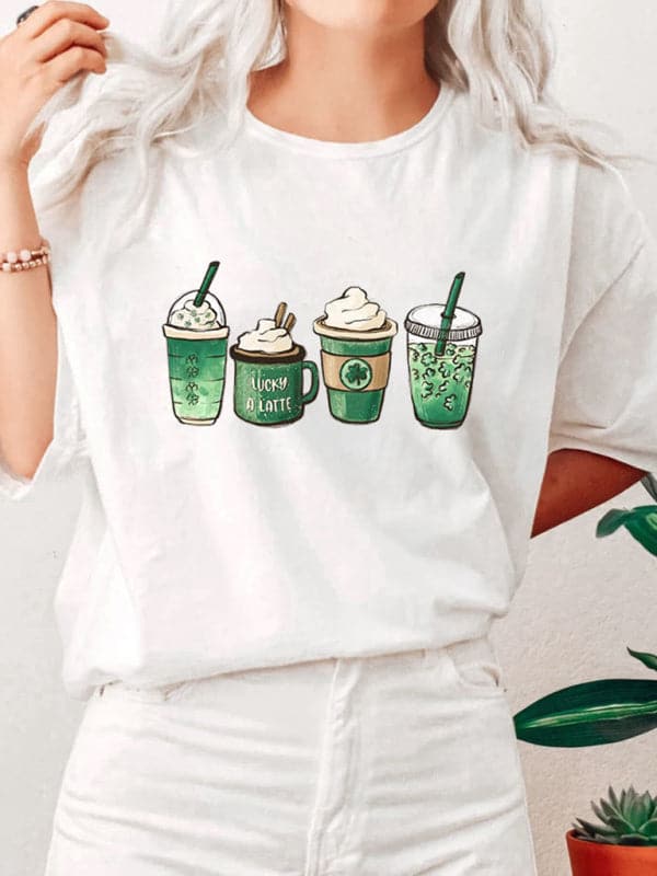 Charming clover tee for women