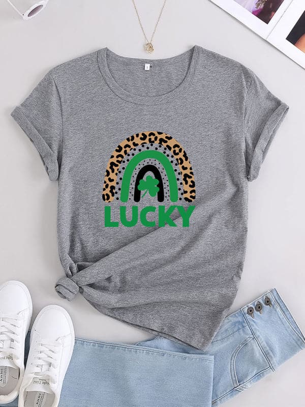 Lucky rainbow casual t-shirt