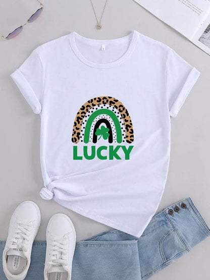 Lucky rainbow casual t-shirt