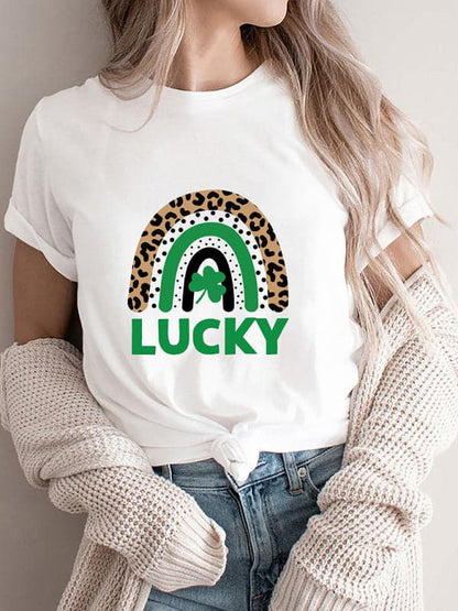 Lucky rainbow casual t-shirt