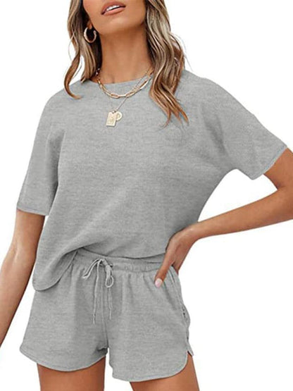 Cozy women's waffle loungewear set