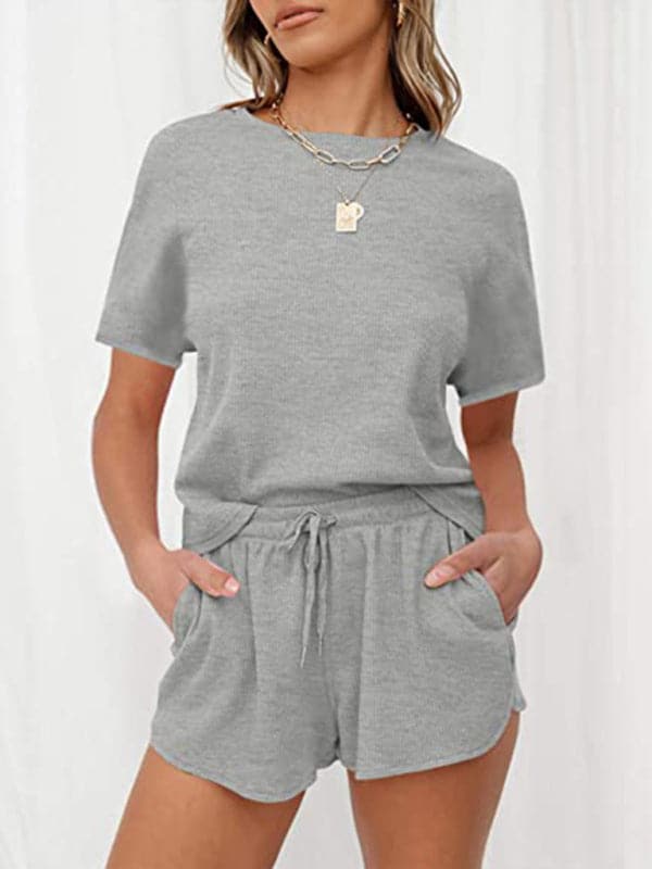 Cozy women's waffle loungewear set