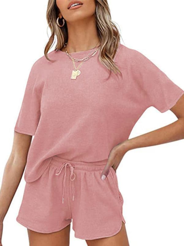 Cozy women's waffle loungewear set