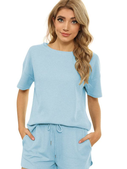 Cozy women's waffle loungewear set