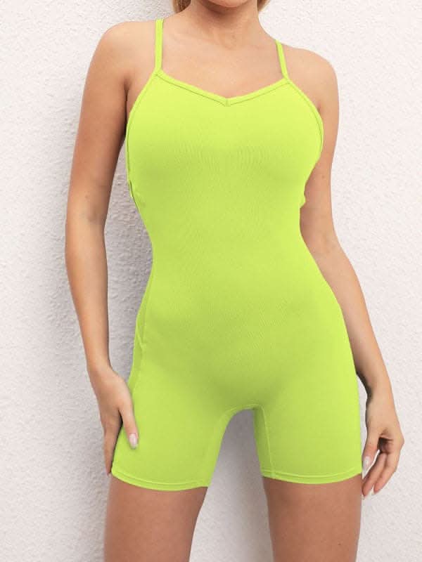 Backless Crossover Fitness Jumpsuit - Love Salve 