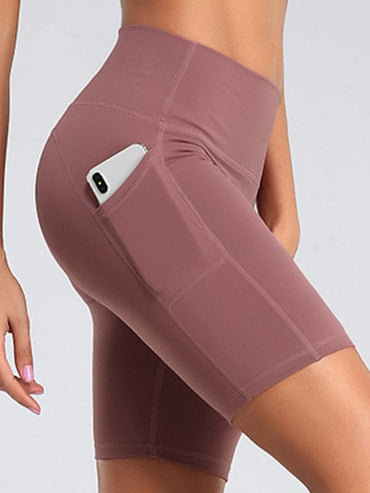 High-waisted cycling and yoga shorts