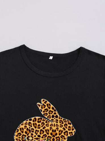 Chic leopard print cotton tee