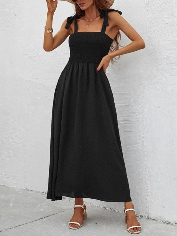 Sexy Slim Dress Sleeveless Sling Print Temperament Women's Long Dress.