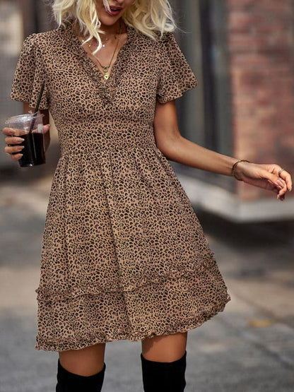 Casual all-match spring and summer sexy short dress.