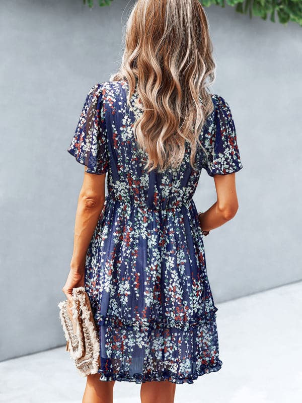 Casual all-match spring and summer sexy short dress.