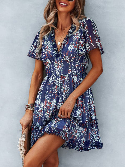 Casual all-match spring and summer sexy short dress.