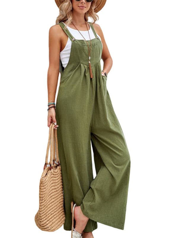 Stylish women's bib overalls, spring-summer