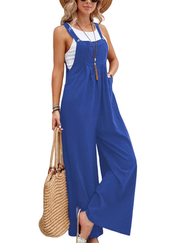 Stylish women's bib overalls, spring-summer