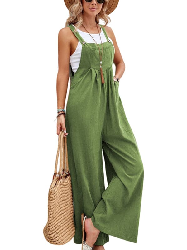 Stylish women's bib overalls, spring-summer