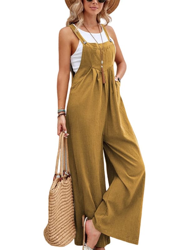 Stylish women's bib overalls, spring-summer