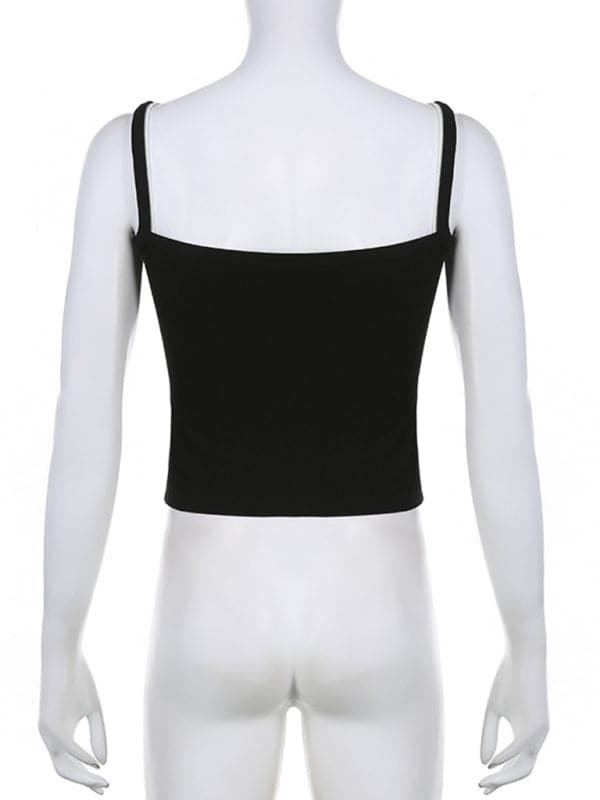 Chic black and white camisole top