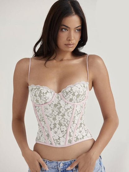 Chic lace fishbone camisole