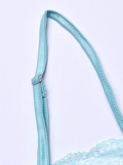 Lace splicing sexy sexy suspender skirt strap low-cut dress.
