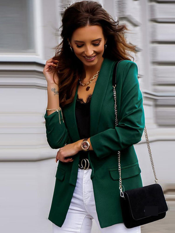 OL Temperament Professional Slim Suit Collar Top Blazer