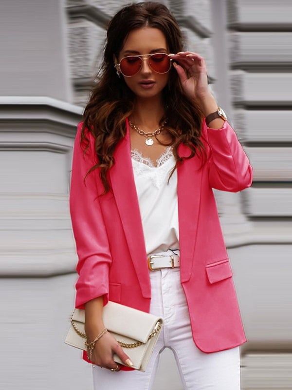 OL Temperament Professional Slim Suit Collar Top Blazer