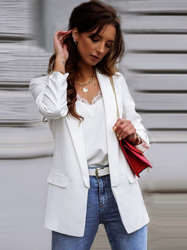OL Temperament Professional Slim Suit Collar Top Blazer