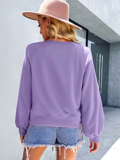 Chic women's solid long sleeve hoodie