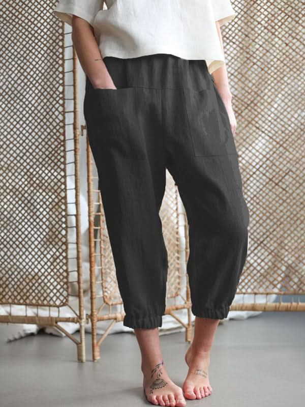 Loose-fit casual trousers with pockets