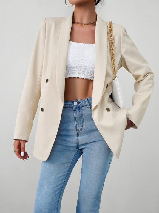 Elegant Commuter Double-Breasted Ladies Suit Jacket