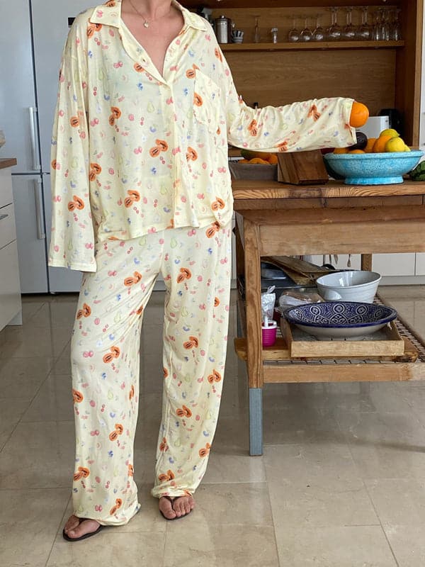 Chic long-sleeved pajamas set