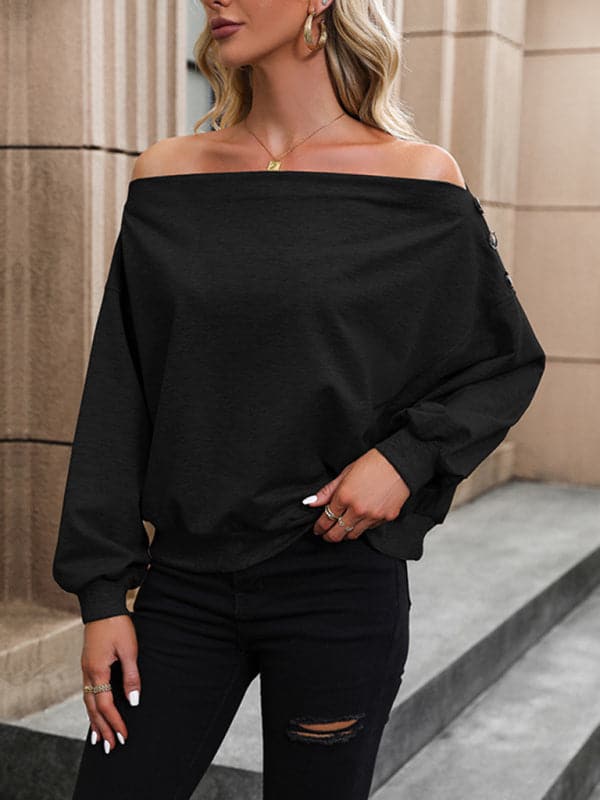 Chic knitted off-shoulder top