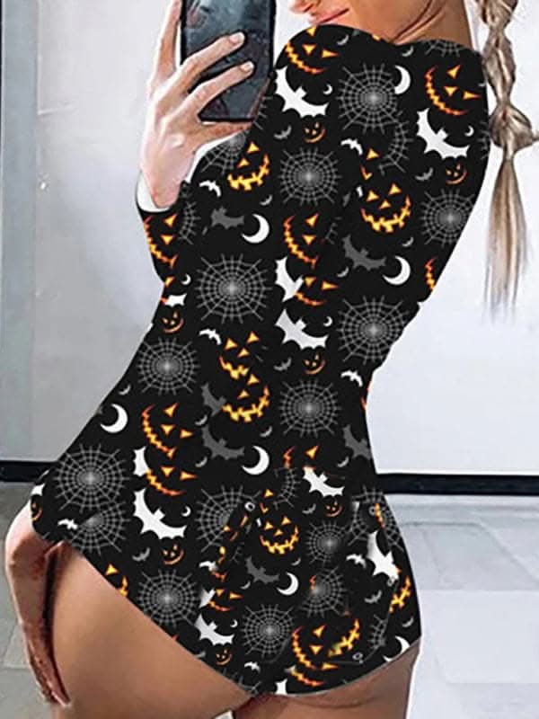 Fashion women's new Halloween one-piece pajamas.