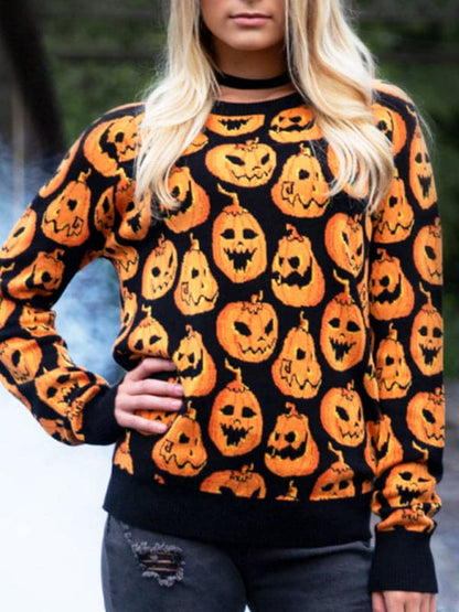 Cozy pumpkin sweater for women