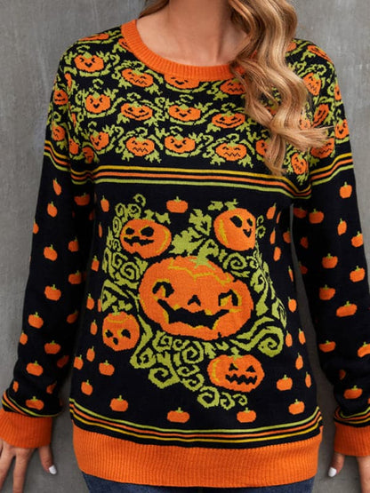 Chic pumpkin sweater for women