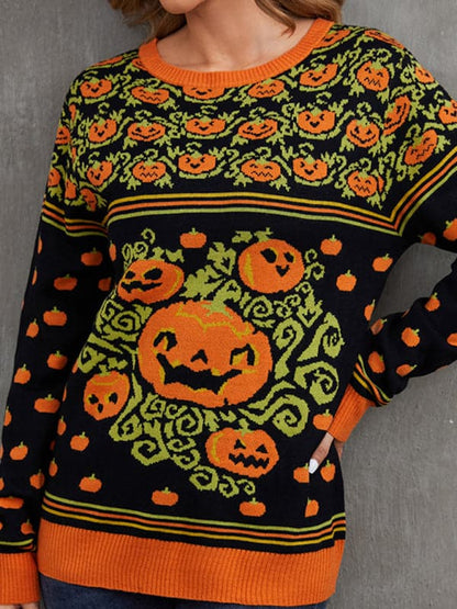 Chic pumpkin sweater for women