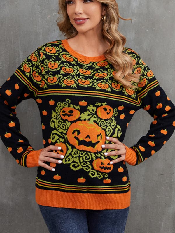 Chic pumpkin sweater for women