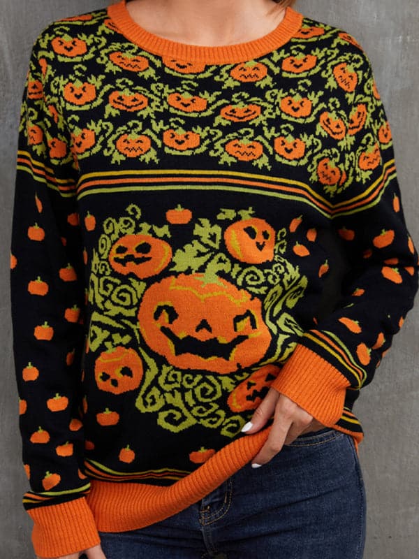 Chic pumpkin sweater for women