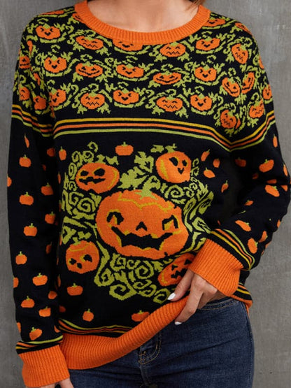 Chic pumpkin sweater for women