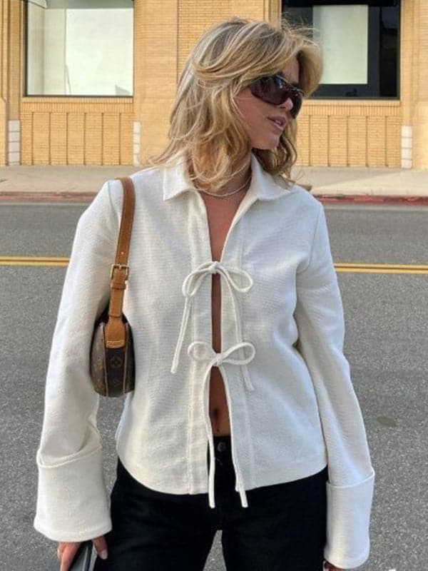 Lace-up women's jacket - stylish fit