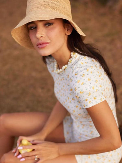 Floral knit two-piece set