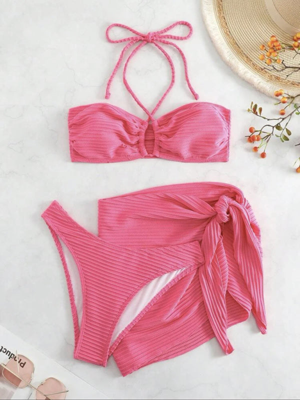 Women’s Leisure Style Sleeveless Bikini Set for Summer Fun