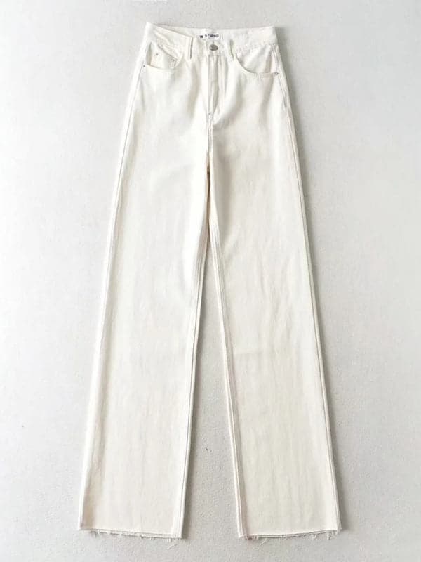 Chic high-waist wide-leg jeans