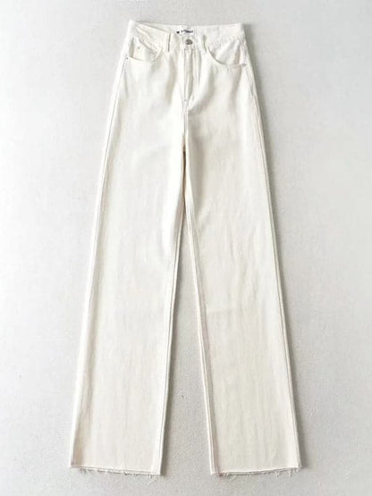 Chic high-waist wide-leg jeans